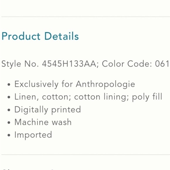 Anthropologie Jadie Pillow SOLD OUT - Picture 5 of 9